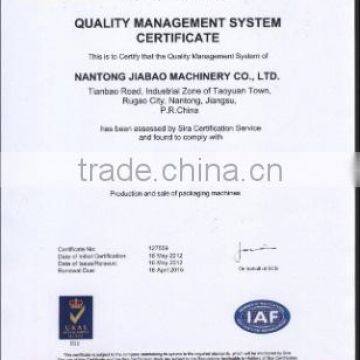 QUALITY MANAGEMENT SYSTEM CERTIFICATE ISO9001:2008