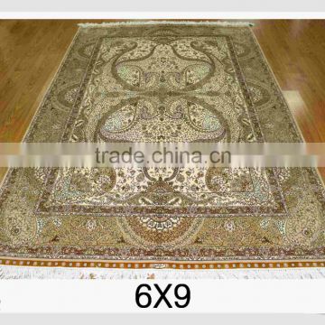 modern house design chinese handmade silk carpet 6x9ft