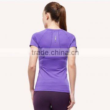 2016 Wholesale Women Customized Shirt/fitness Compression Yoga Wear photo-4