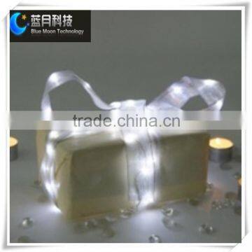 Festival Decoration And Christmas Gift Packaging Led Copper Wire Ribbon Light