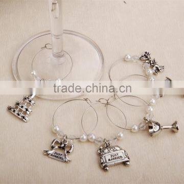 Wholesale Marry Me Wedding Wine Charm set