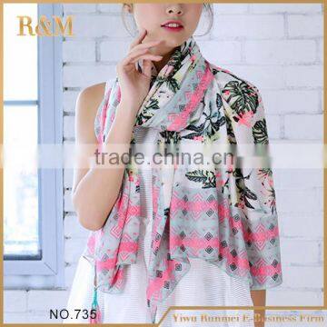 Spring Women Polyester Scarf Large Size Shawl From Direct Factory