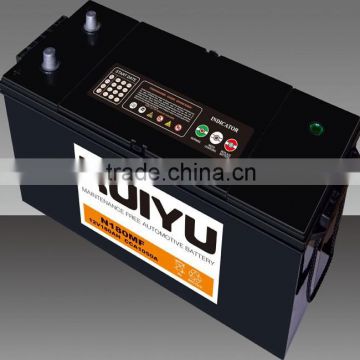 55D23L 12V60AH STANDARD CAR BATTERY DIMENSION CAR BATTERY