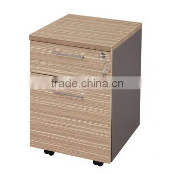 Knock down wooden office mobile drawer file storage cabinet with castors