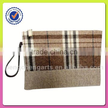 Hot sale polyester handbag clutch cosmetic bag for checked bag