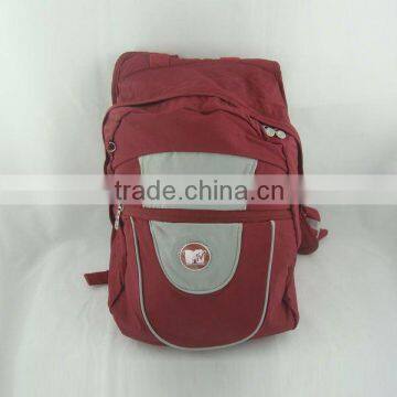 burgundy backpack travelling bag