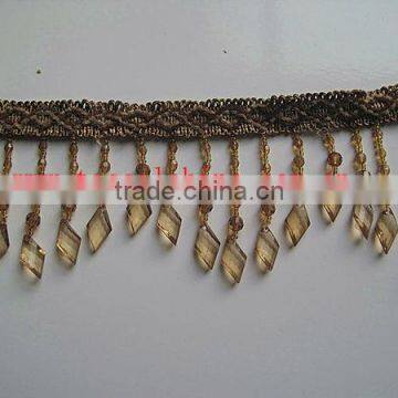FASHION ACRYLIC LAMPSHADE BEADED FRINGE