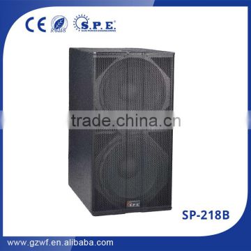 SPE Audio dual 18 inch speakers subwoofer dj subwoofer, dual 18" subwoofer speaker box, passive subwoofer