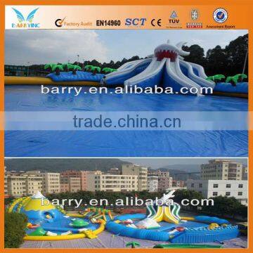 Outdoor aqua park/inflatable swimming pool slide/inflatable aquatic games for sale