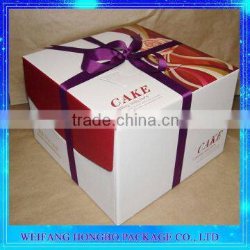 Customized Logo Paper Cake Box for Birthday Cake With Cord Handle photo-4