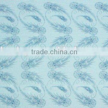 Light Blue Color Flower Printing Malaysia Batik Scarf photo-2