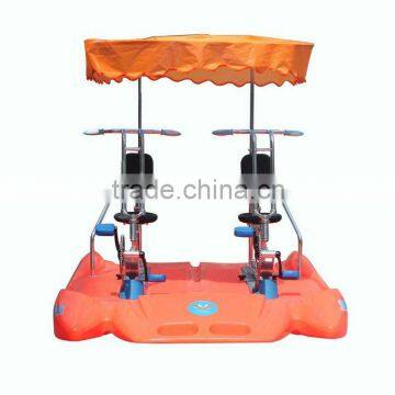 Doule seat water fishing boat/water bicycle with conapy