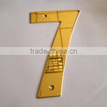 Gold plated stainless steel house numbers