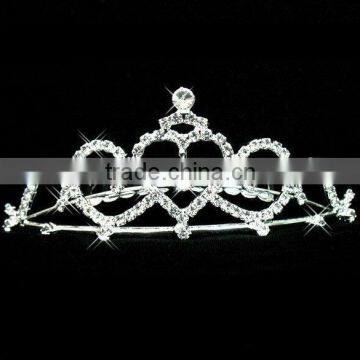 New designs rhinestone decorative metal beauty pageant crown