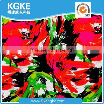 Wholesale Floral Digital-printed Anti-UV Beach Smock/Shawl Mesh Spandex Fabric in 90% Polyester 10% Spandex