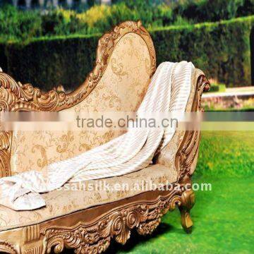 100% natural silk cut pile blanket,functional silk blanket