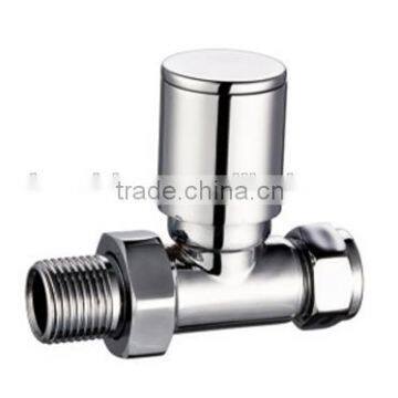 Towel Rail Angle Radiator Valves Brass handle Chrome