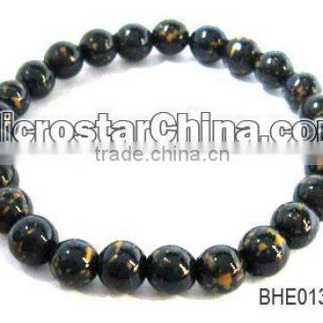 Newest fake ceramic hematite beads elastic bracelet