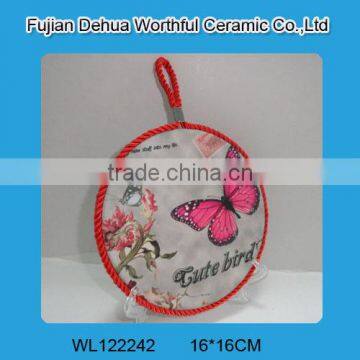 Popular ceramic pot holder with butterfly figure