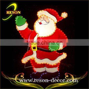 56*84.5cm lighted outdoor plastic santa claus