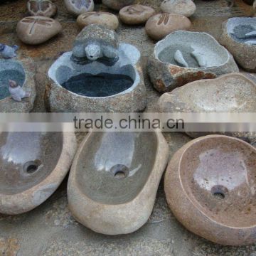 natural stone boulder sink for bathroom ,bathroom sinks