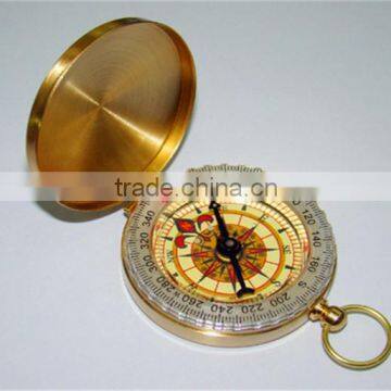 Classic Brass Pocket Watch Style Compasses Aluminum Alloy Compass for Camping Hiking