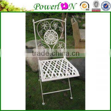 Competive Price Folding Antique Wrough Iron Square Chair Outoor Furniture For Garden Decoration J11M TS05 X00 PL08-5086CP