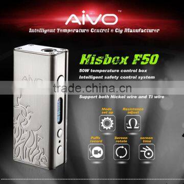 Original Hisbox F50 box 50w TC Box Mod 1-50w 510 Thread