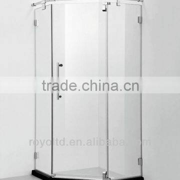 Diamond-shaped pivot door sliding shower screen WZ1031