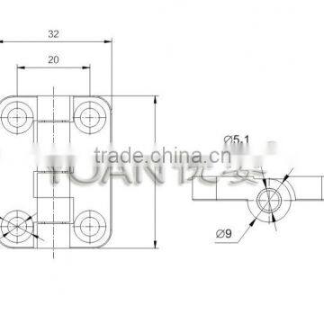 Factory Made Zinc Diecast Screw-on Flat Flexible Cabinet Door Hinges photo-6