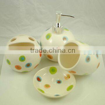 handpaint round dolomite bathroom set