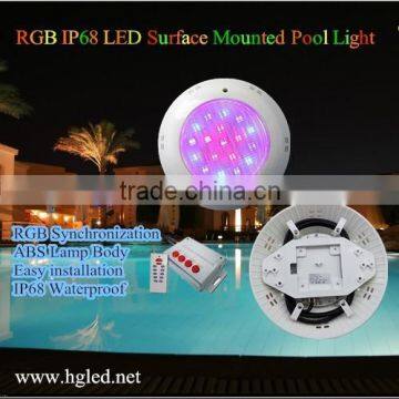 New Version Outdoor Lighting IP68 RGB LED Surface Mounted Pool Light