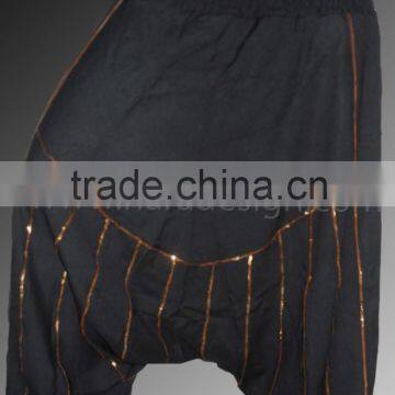 Harem pants in eco friendly fabric with sequence design