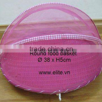 Round food basket with cover