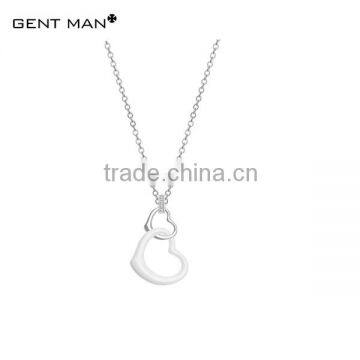 2014 fashion costume jewelry modern elements color stainless steel white ceramic pendant necklace