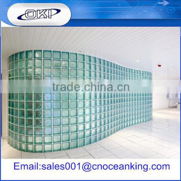 Decoative 190*190*80mm clear glass bricks glass block wall