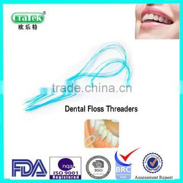 new oral cleaning Nylon dental floss threader