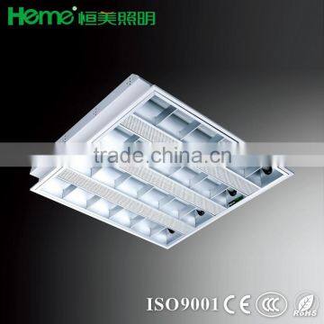 Recessed T8 Fluorescent lighting fixture with perforated