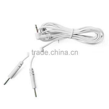 White Durable 2 in 1 Tens Electric Lead Cable for Tens Medical Therapy Equipment photo-2