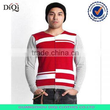 V neck men acrylic sweater for autumn