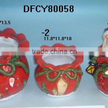 ceramic christmas bag shape candle holder