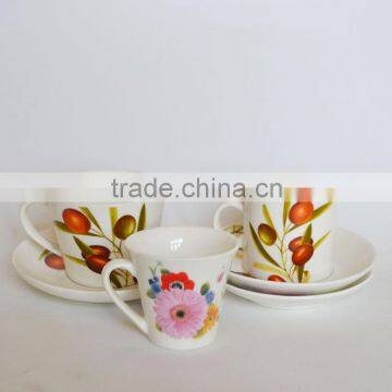 Ceramic Mug and Saucer for Coffee or Tea photo-2