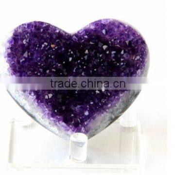 amethyst geode heart new amethyst geode gemstone heart