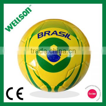 26 panels machine stitched Brasil 2014 TPU soccer ball