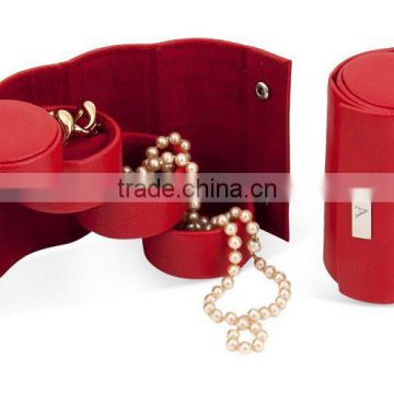 leatherette travel Jewelry Cosmetics Clutch roll bag organizer wholesale