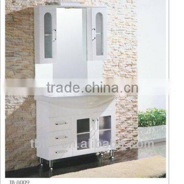 Beautiful design bathroom vanity, MDF&PVC Bathroom Cabinet(TB-8009)