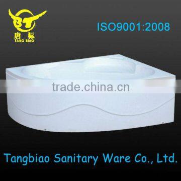 Corner acrylic freestanding bathtub wih Apron and frame passed CE and ISO9001