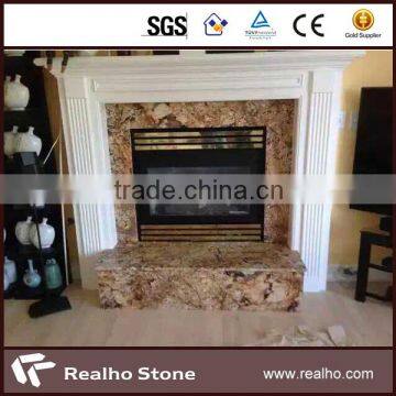 home stone golden chocolate decoration fireplace