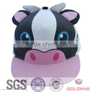 Flat brim animals design cap in children size