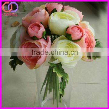2015 Silk flower rose artificial bouquet pink